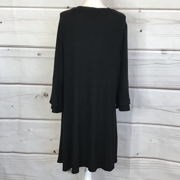 Fleece Bell Sleeves Dress - Picture 3 of 5